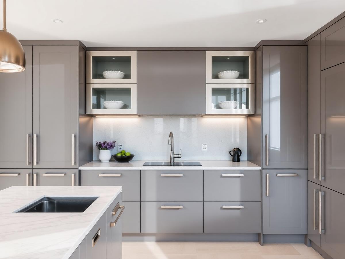 Kitchen aluminium and glass work